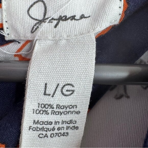 Japna dress Floral Maxi Dress multicolor orange navy white summer - Picture 5 of 7